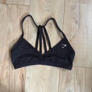 Gymshark minimal Black Strappy Sports Bra